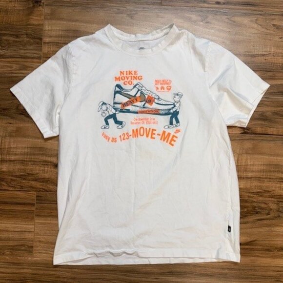 Nike Other - Nike White & Orange Graphic Mens Tee